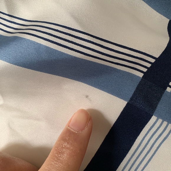 Elizabeth Roma Plaid Silk Scarf - Picture 12 of 12